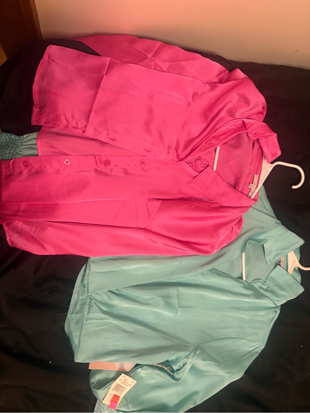 Women’s Bright Pink Button-Up Blouse Jacket - Unbranded